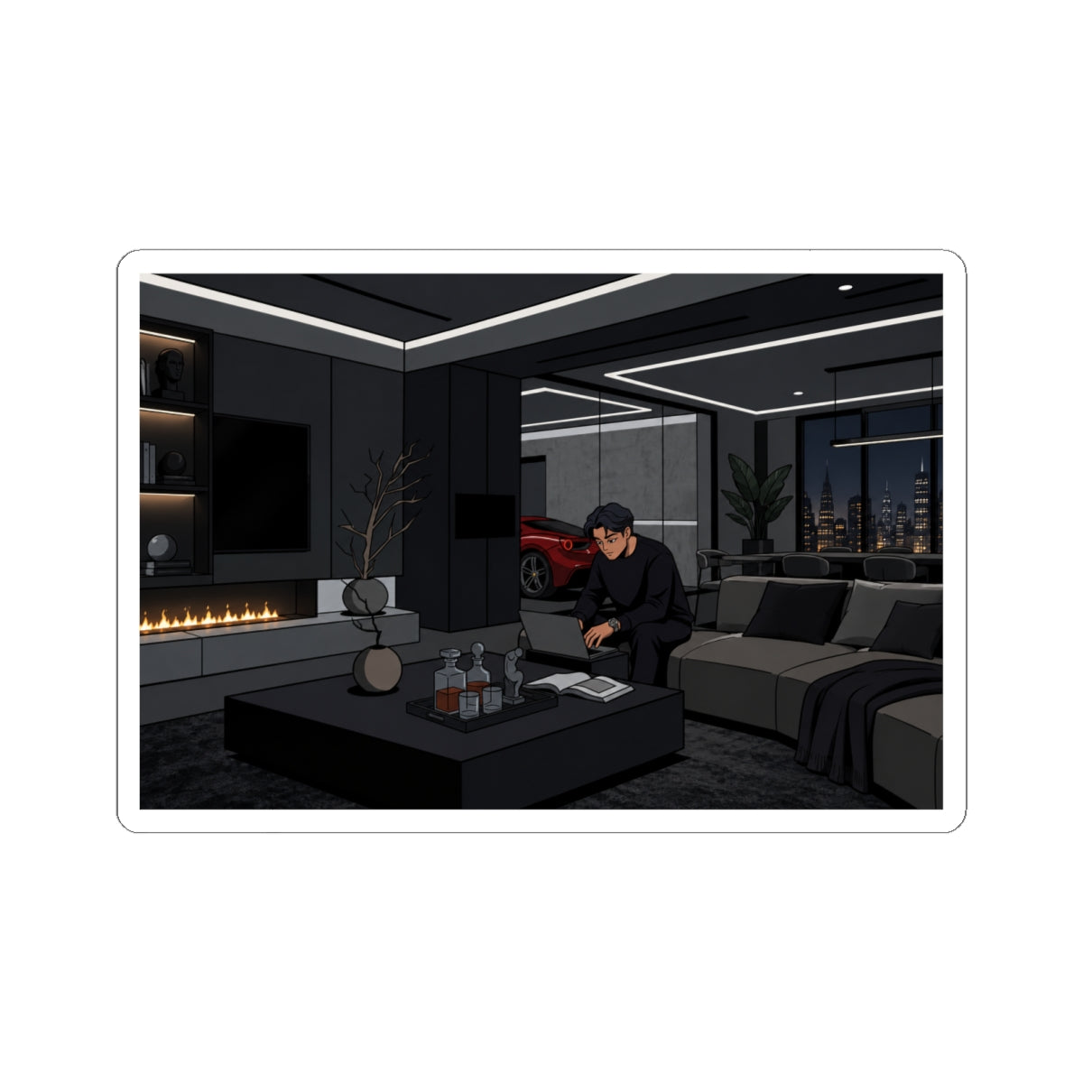 Cozy Night In Sticker