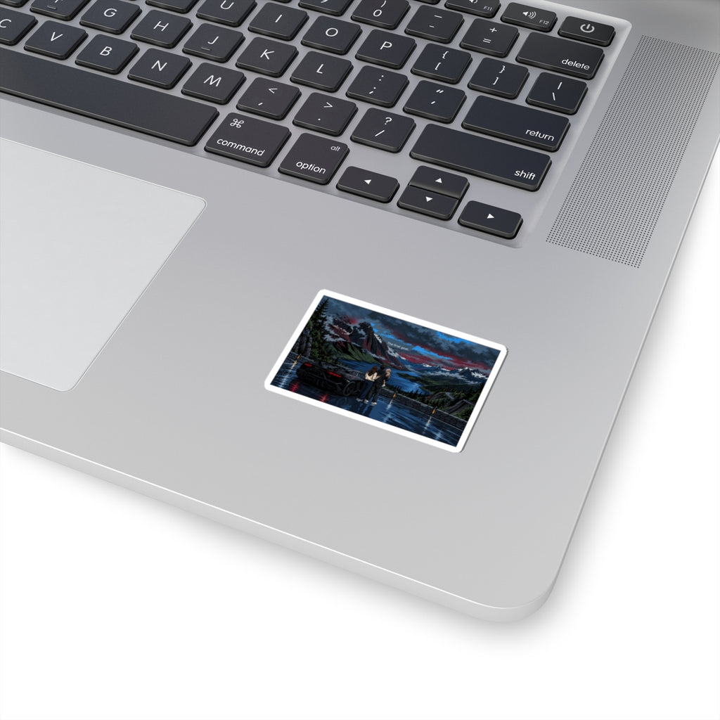 Moonlit Lake Sticker